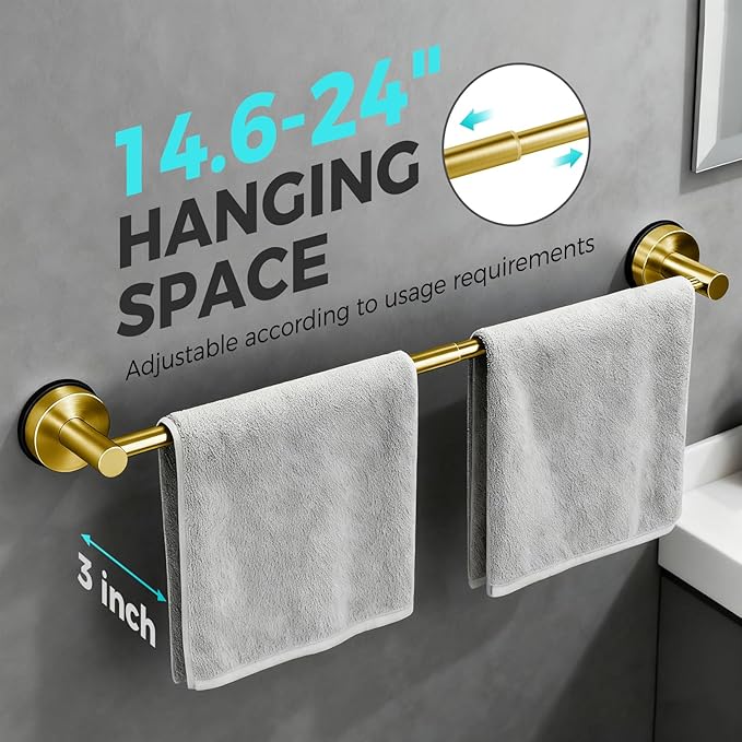 Adjustable Suction Cup Towel Bar