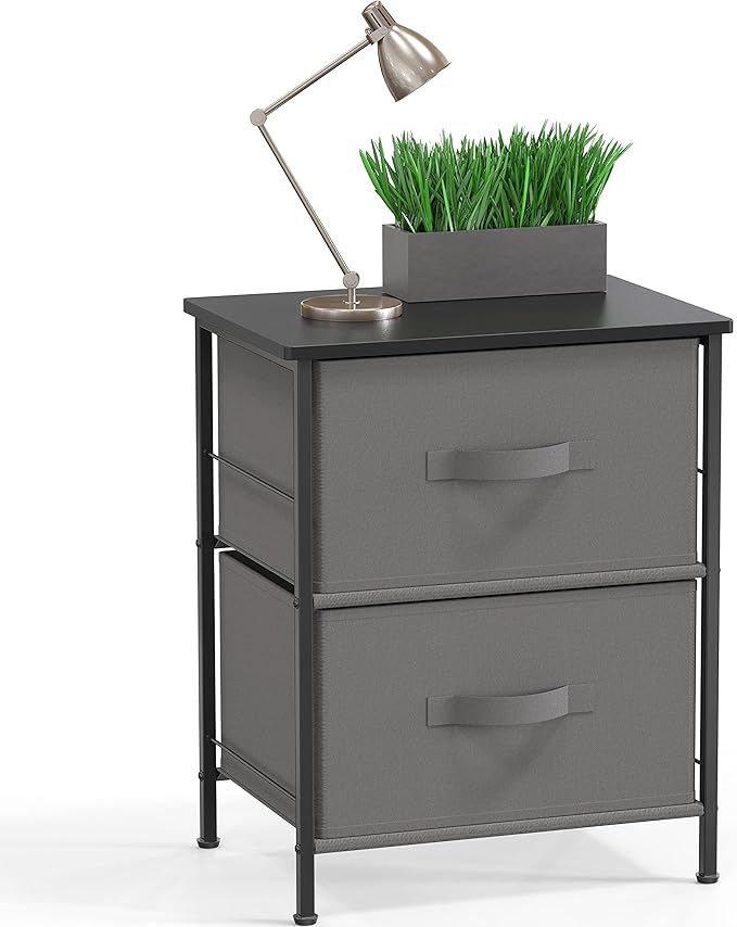 SIMPLE HOUSEWARE 2 Tier Night Stands Dresser