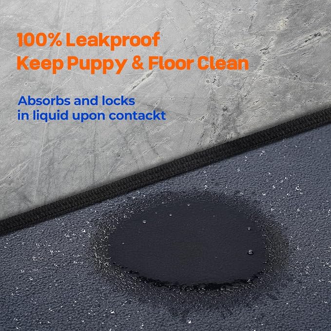 Sunsleek Washable Pee Pads for Dogs 36"x41", 2 Pack Non-Slip Puppy Pads | Non-Slip, Super Absorbent, Reusable Waterproof Pet Training Mats for Playpen, Crate, Floor, for Whelping Pads & Incontinence