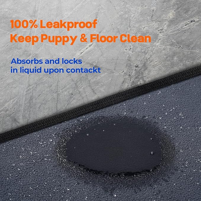 Sunsleek 84"x120" Washable Pee Pads for Dogs, Extra Large Puppy Pads | Reusable Waterproof Pet Training Mats, Super Absorbent, Non-Slip, for Whelping Pads & Incontinence for Playpen, Crate, Floor