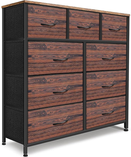 Dresser for Bedroom with 9 Drawers, Chest of Drawers, Storage Drawers Organizer
