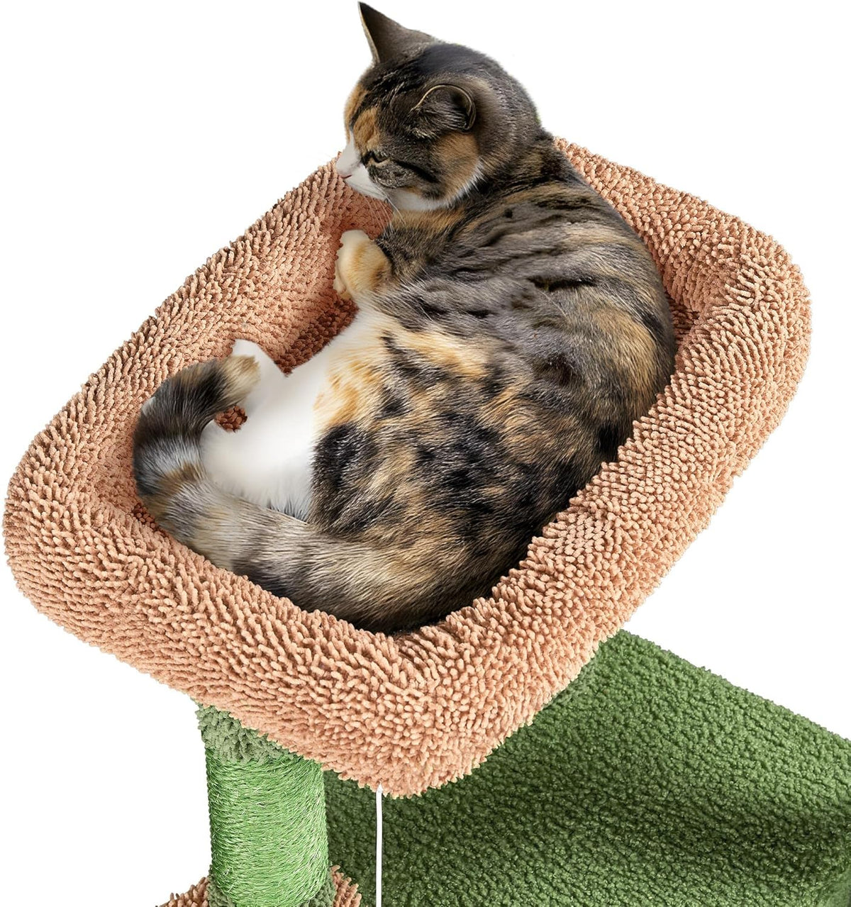 Yaheetech Cactus Cat Tree, 42in Cat Tower for Indoor Cats, Multi Level Kitten Condo Scratching Post, Cat Activity Center Pet Furniture w/Ball, Plush Perch, Platform, Basket