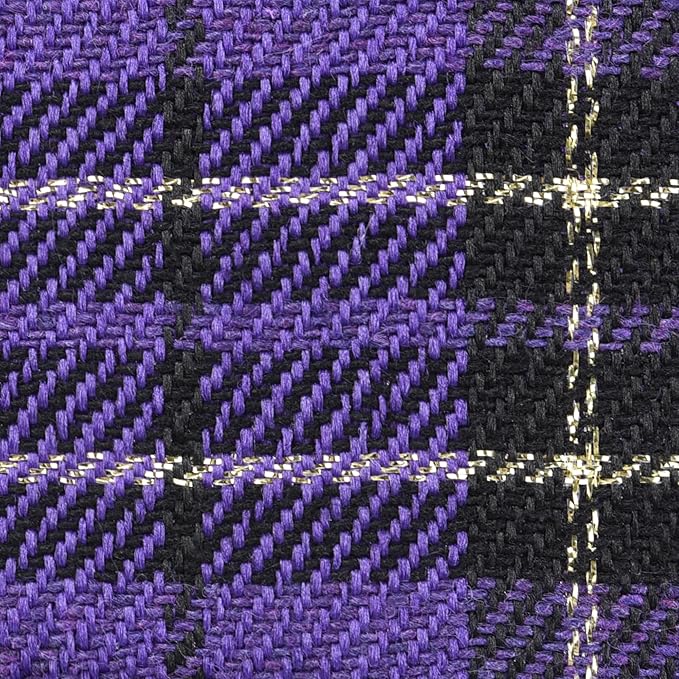 GAMUDA Small Dog Harness Collar and Leash Set, Step in No Chock No Pull Soft Mesh Adjustable Dog Vest Harnesses Plaid Reflective for Dogs Puppy Cats Kitten Rabbit (Purple, L)