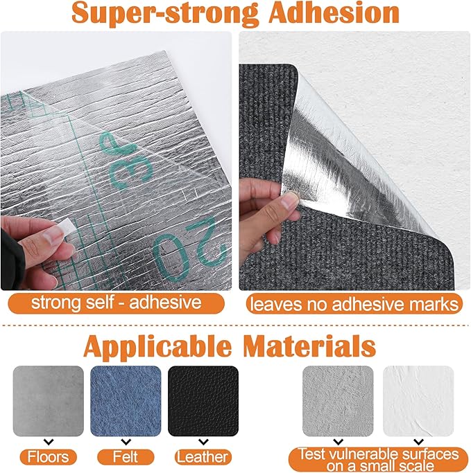 Cat Scratch Furniture Protector - 158" x 13.8" Trimmable Self-Adhesive Cats Claws Scratch Pads, DIY Cat Climbing Couch Protector for Scratch Post Cat Tree Replacement Indoor (Dark Gray)