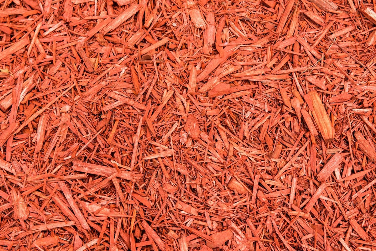 Premium Red Wood Mulch for Indoor, Patio, Potting Media, Gardens, Lawns, and Landscaping (2 CF - 56 L - 59 QTS)