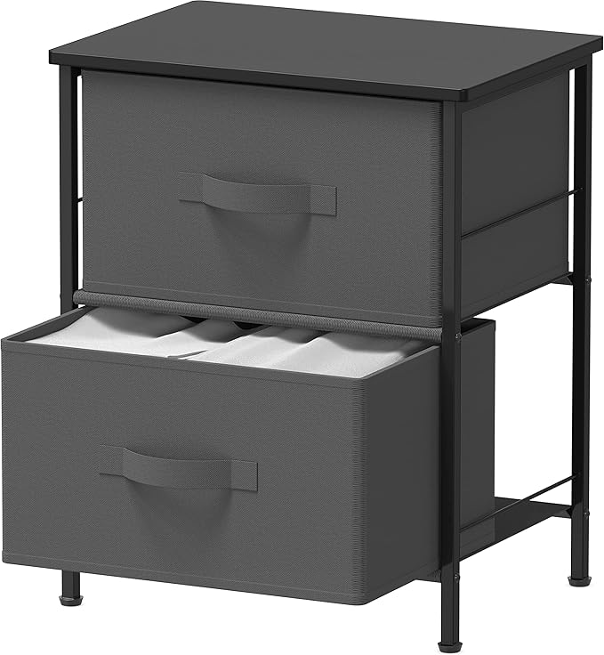 SIMPLE HOUSEWARE 2 Tier Night Stands Dresser
