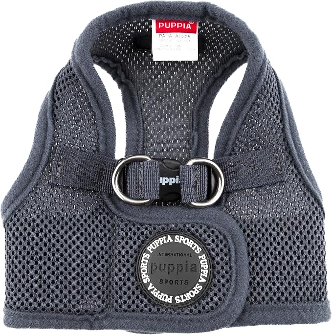 PUPPIA International Soft Vest Harness, Large, Grey