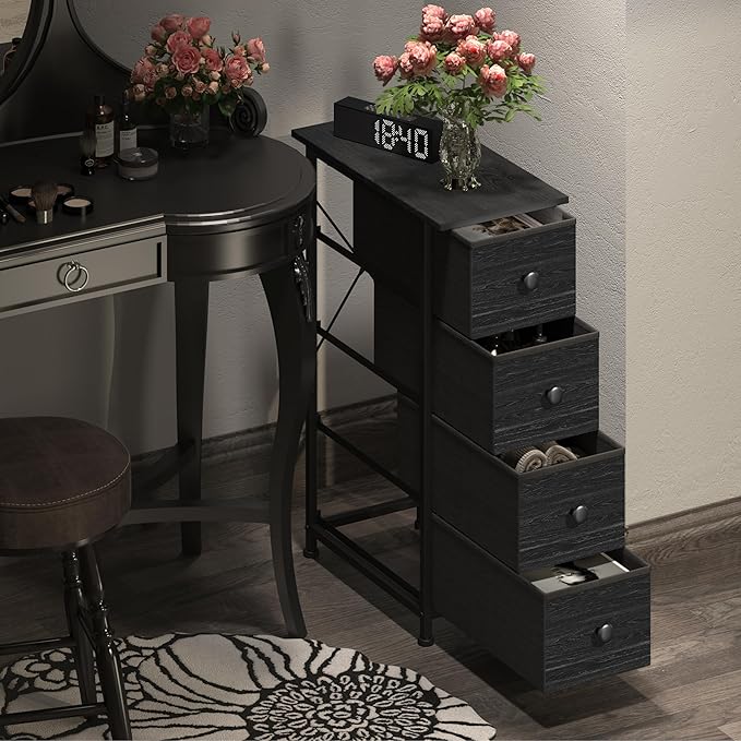 GiftGo Narrow Dresser Vertical Slim Dresser Chest of Drawers Skinny Storage