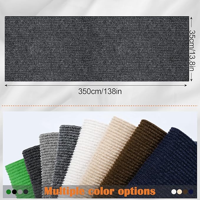 Cat Scratch Furniture Protector - 138" x 13.8" Trimmable Self-Adhesive Cats Claws Scratch Pads, DIY Cat Climbing Couch Protector for Scratch Post Cat Tree Replacement Indoor (Dark Gray)
