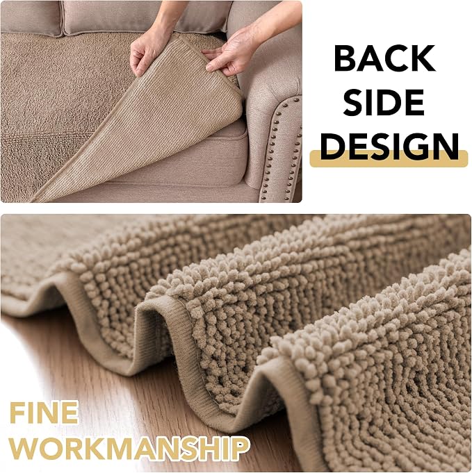 H.VERSAILTEX Non Slip Pet Couch Cover Chenille Dog Bed Protector Thick Soft Sofa Slipcover Pet Friendly Washable Couch Cushion Covers for Pets (40" x 50", Sand)