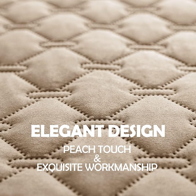gogobunny 3X Stronger Waterproof Pet Blanket, Scratch Proof Furniture Protector for Dogs Cats, Reversible Cover 52x82 Inch, Dark Beige