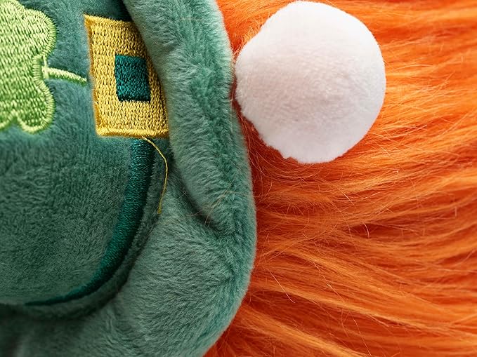 Flourish Pets 2 in 1 Multi-Layer Chew Toy for Active Dogs | Non-Toxic BPA Free Double Stitched Soft Fabric Exterior Dog Toys | Long-Lasting Dog Plush Toys – Leprechaun 3.5"