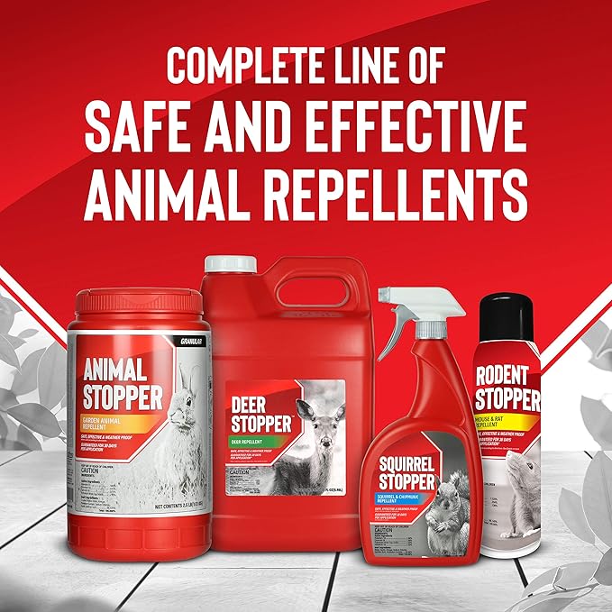 Deer Stopper II - Moose, Elk & Deer Repellent Spray for Gardens, Lawns & Landscaping - 30-Day Weatherproof Protection - Cinnamon & Clove Scent - Safe Around Kids, Pets & Plants - 32oz