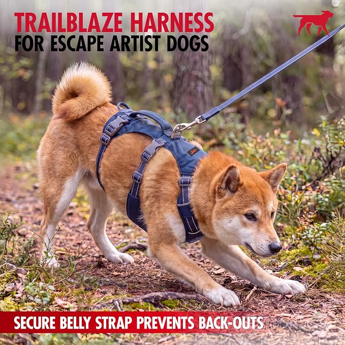 Tuff Pupper Escape Proof Dog Harness for Extra Large Dogs | No Pull Lightweight Adjustable Harness | No Escape Multifunctional Outdoor Pet Gear | Strong Durable Breathable | Secure Comfortable Fit