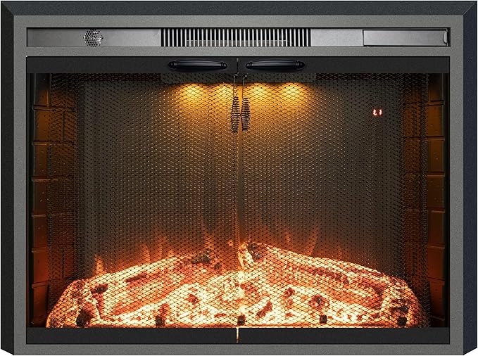 29 Inches Electric Fireplace Insert, 750W/1500W Fireplace Heater