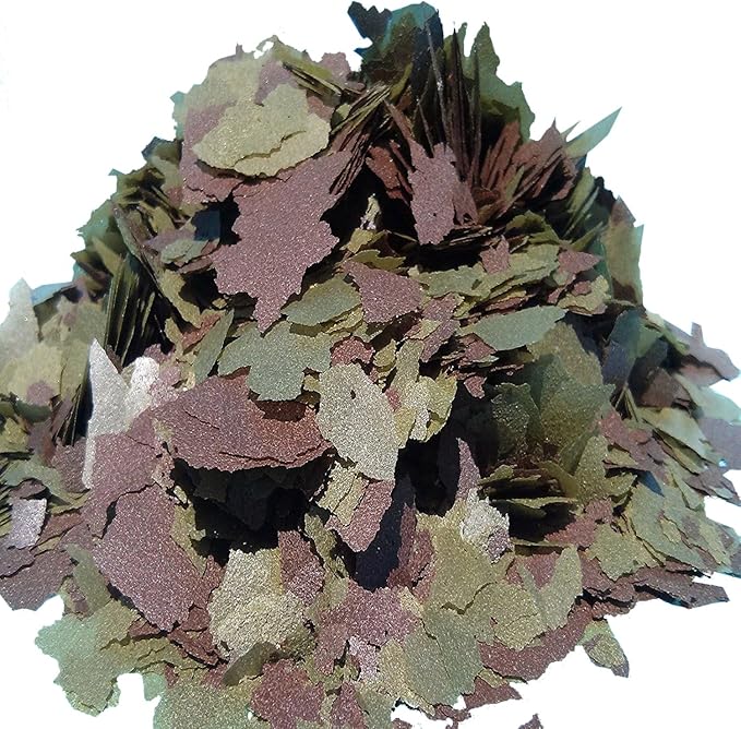 Aquatic Foods Inc. 45% California Blackworm & Spirulina with Garlic, Paprika Flake Mix for Discus, Cichlids, Tetras, Guppies, Live Bearers, Pond Fish, All Tropical Fish Premium AF Flakes - 1/8-lb