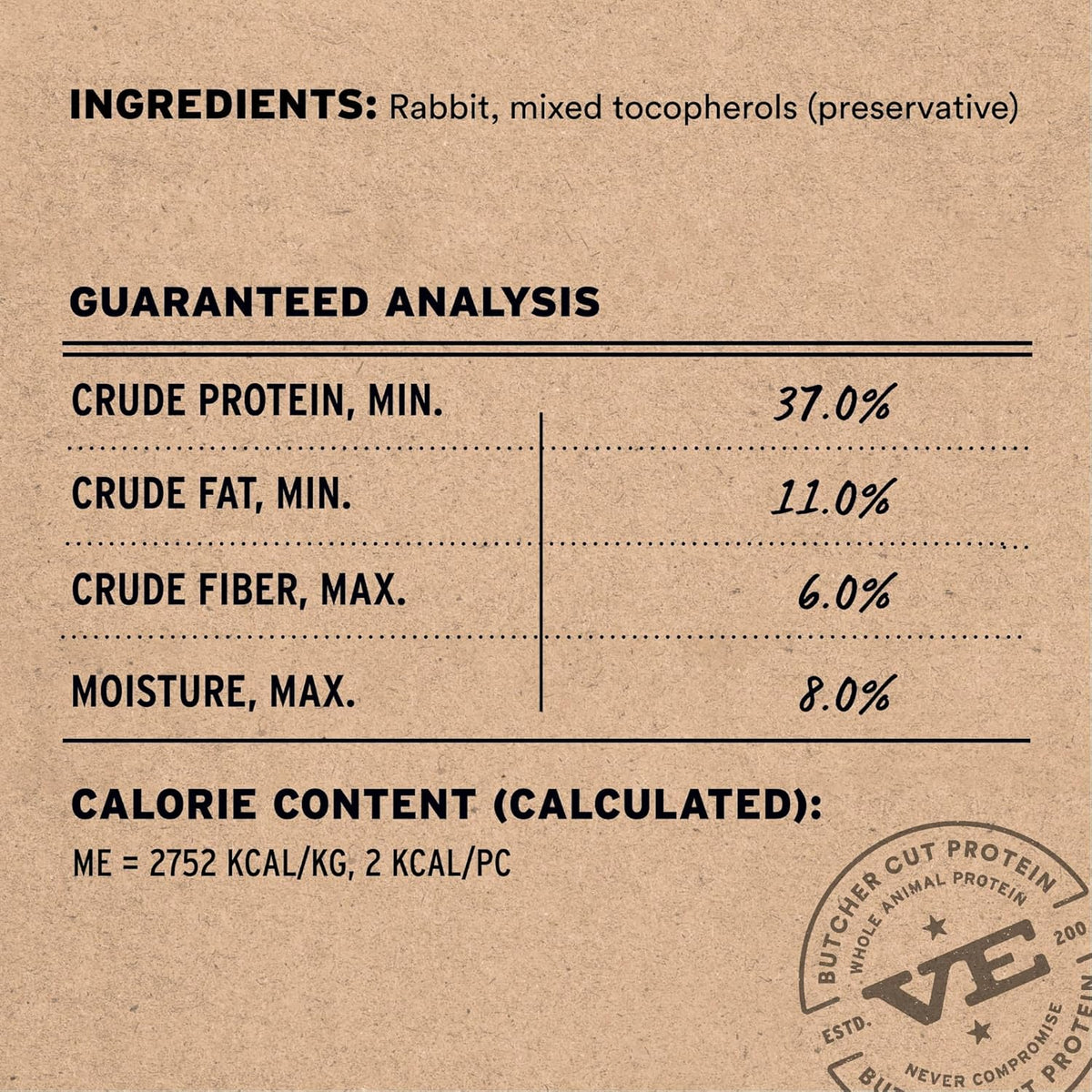Vital Essentials Rabbit Bites Dog Treats, 2 oz | Freeze-Dried Raw | Single Protein | Premium Quality High Protein Training Treats | Grain Free, Gluten Free, Filler Free