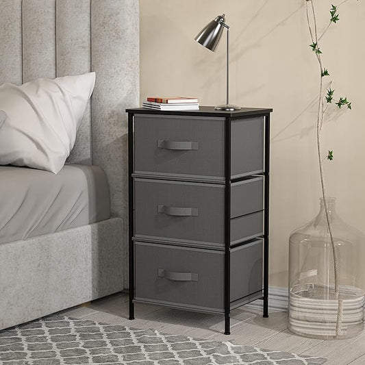 Simple Houseware 3 Drawer Nightstand Dresser