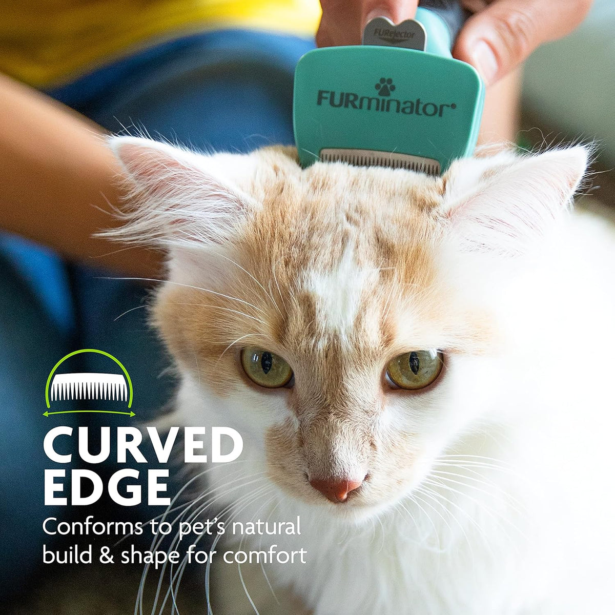 FURminator® deShedding Tool For Small Cats, Short Hair, Removes Loose Hair From Shedding