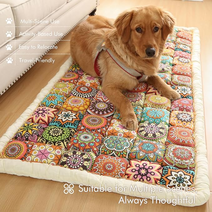Couch Cover for Sofa, Sectional Couch Cover for Dogs, Sofa Cover Washable, Cushion Cover Blanket Pad Bed Mat for Pets, Boho Furniture Protector, Orange, 27.6x59in