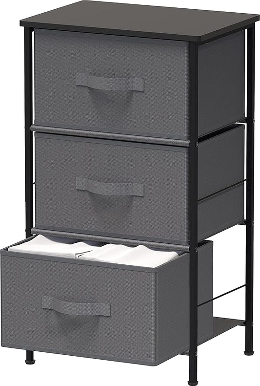 Simple Houseware 3 Drawer Nightstand Dresser