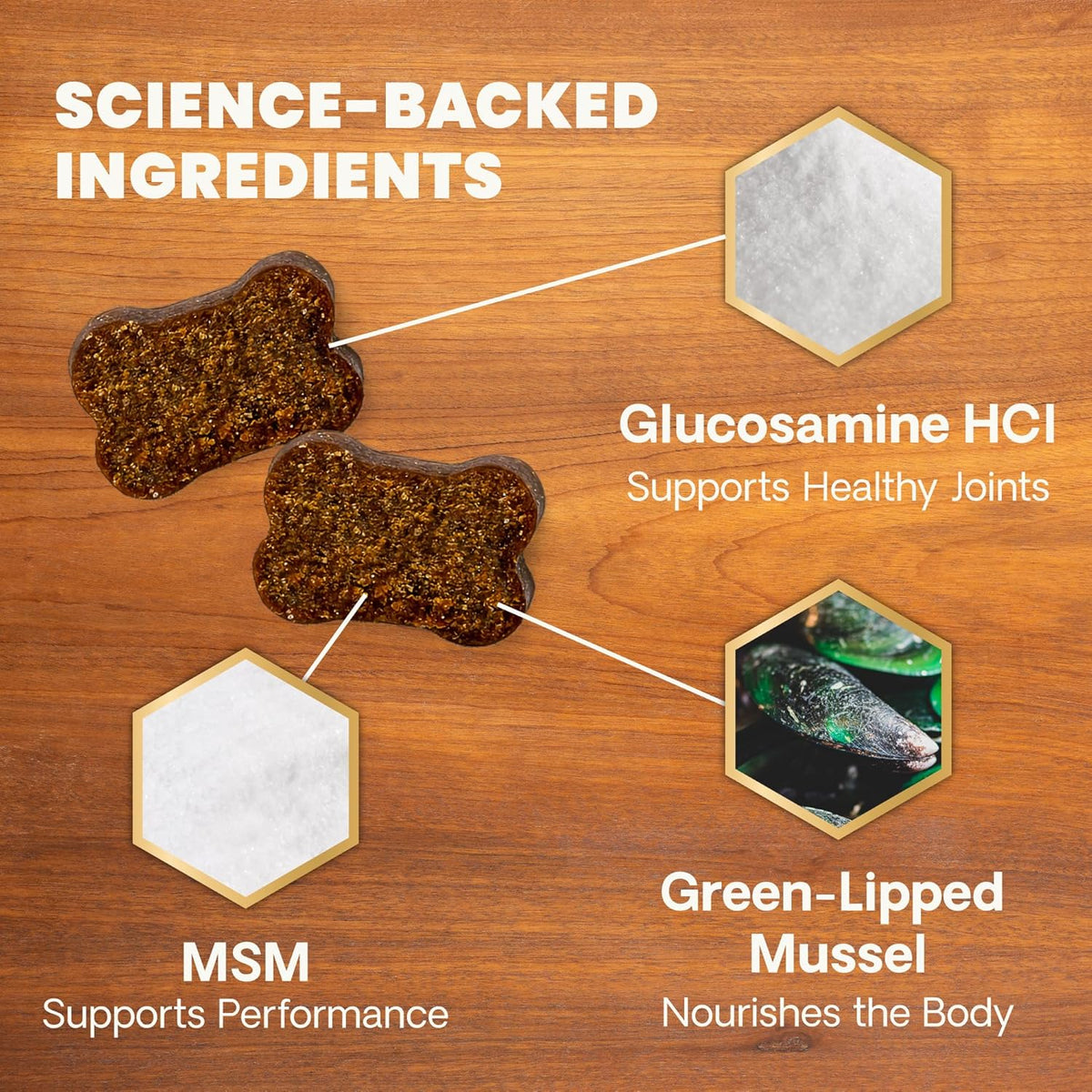 VetriScience Glycoflex 3 Clinically Proven Hip and Joint Support Supplement for Small Dogs - Maximum Strength Dog Supplement with Glucosamine, MSM, Green Lipped Mussel & DMG - 60 Chews,Chicken Flavor