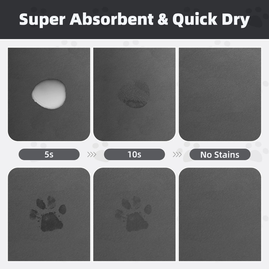 Pet Feeding Mat-Absorbent Dog Mat For Food And Water Bowl No Stains Easy Clean Dog Food Mat-Quick Dry Water Dispenser Puppy Supplies Accessories