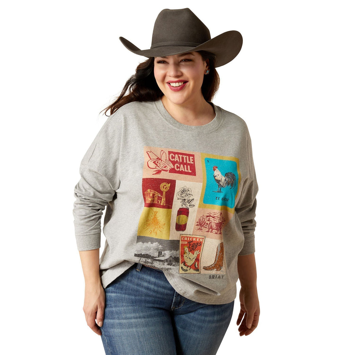 Ariat Women's Cattle Call Oversized Long Sleeve Shirt