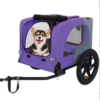 Utdoor Heavy Duty Collapsible Pet Bike Trailer With 16-Inch All Terrain Wheels & Universal Hitch   Foldable Dog Cargo Carrier Cart For Bicycles