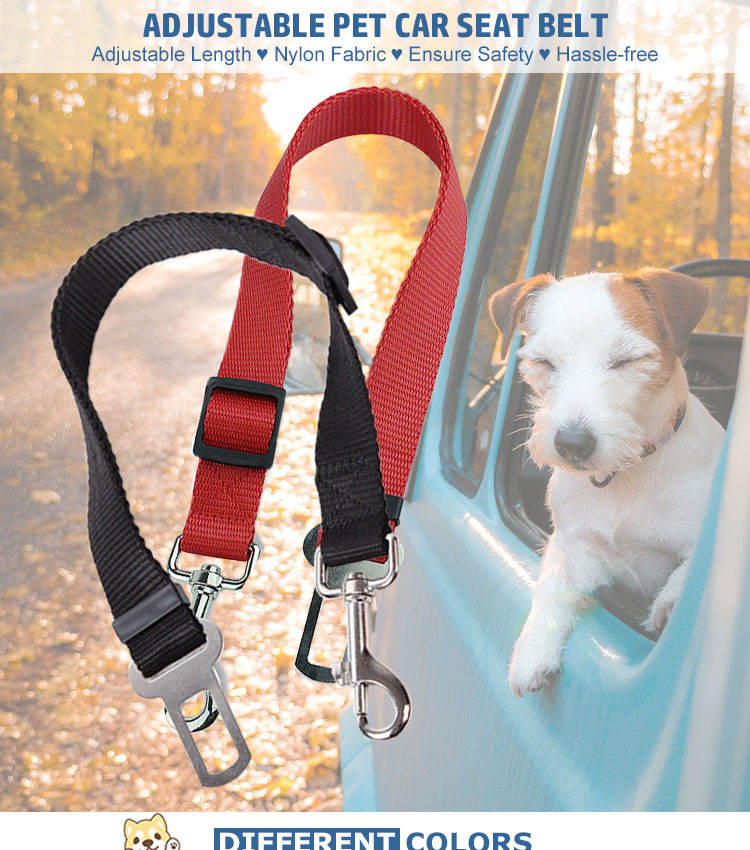 High Quality Durable Pet Cat Dog Vehicle Leash Nylon Adjustable Car Seat Dog Safety Belt Pet Leashes
