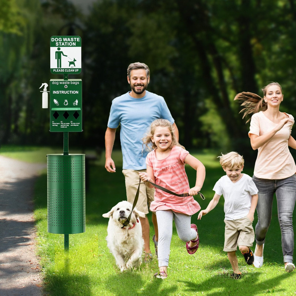 Dog Waste Station With 600 Dog Poop Bags Commercial Park Pet Poop Station