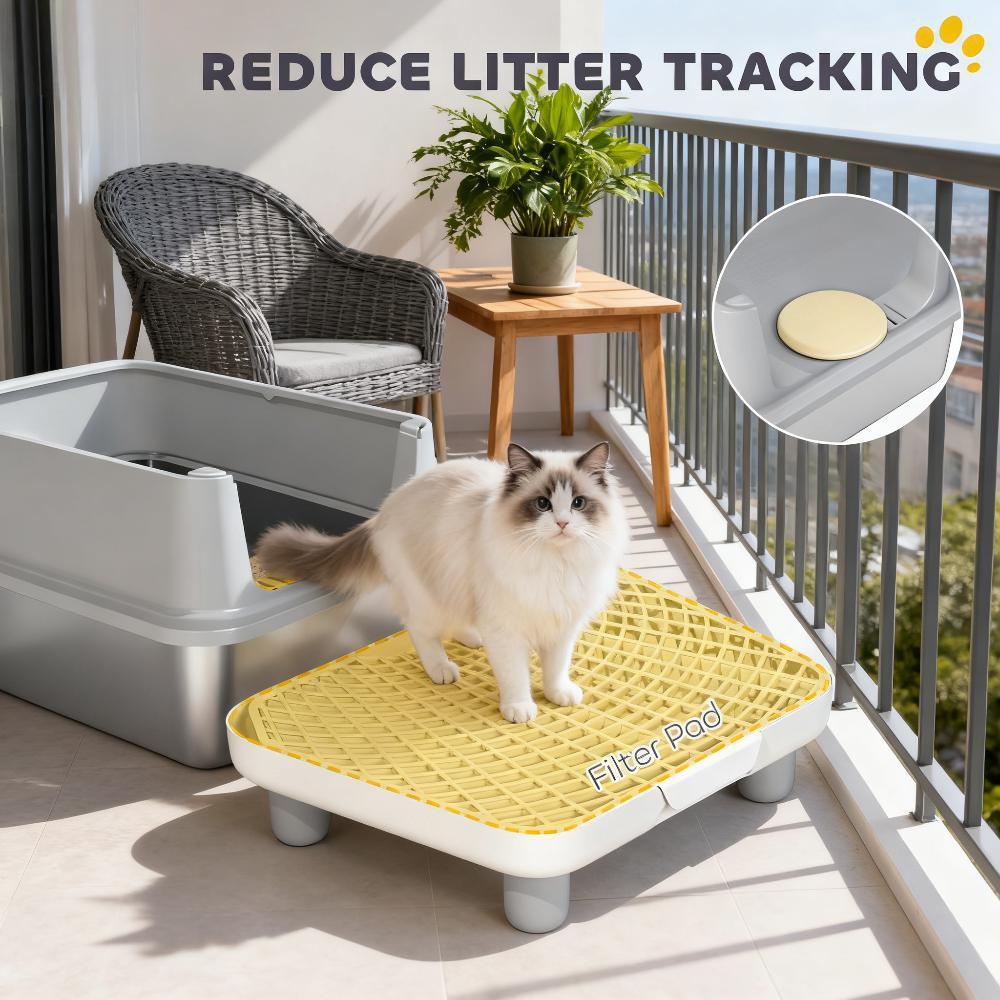 Cat Litter Box,Stainless Steel Litter Scoop
