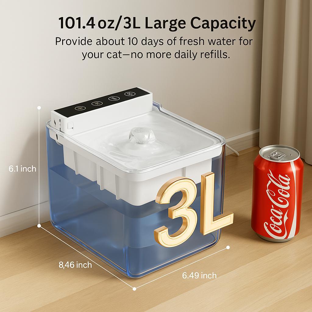 Wired Automatic Pet Fountain Dog Water Dispenser Automatic Sensing Function