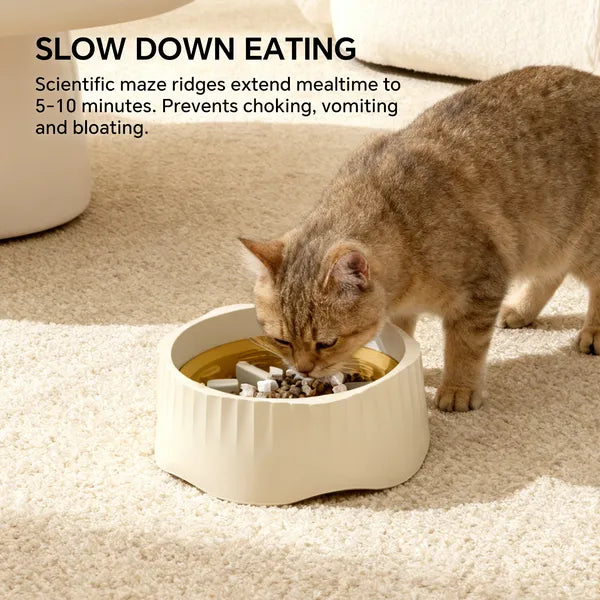 Pink-Dual-purpose Slow Food Bowl, Fast&slow Food Can Be Freely Switched To Adapt To Different Pet Eating Habits, Cross-border Hot Selling Pet Supplies