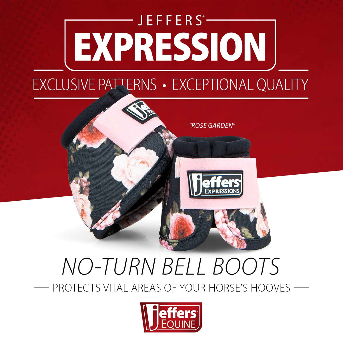 Jeffers Expression No-Turn Bell Boots for Horses, Pair
